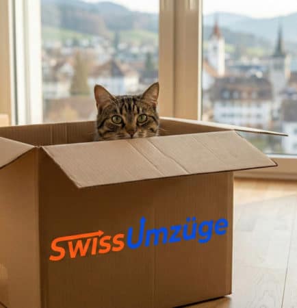 Katze in Transportbox – Umzug mit Haustieren Dietikon