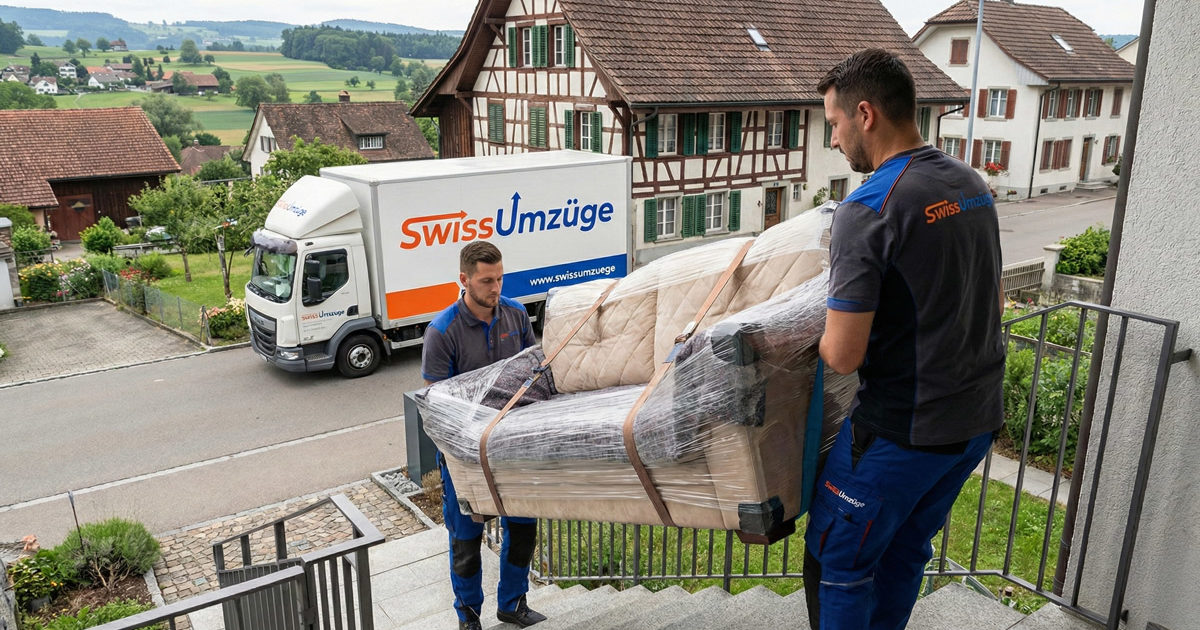 Umzugsunternehmen Uster – Swiss Umzuege Team beim sicheren Möbeltransport